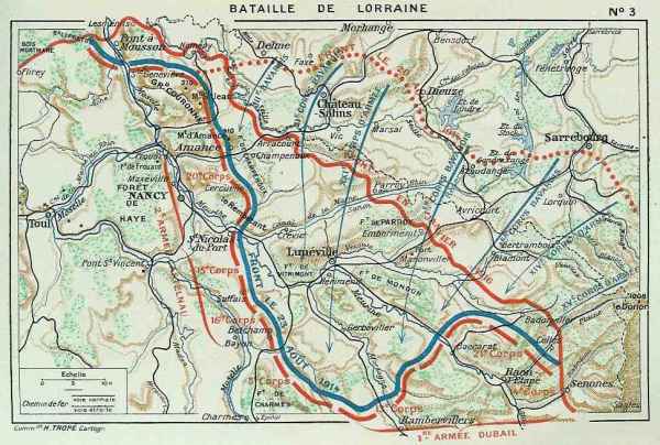 Situation des 1e et 2e armes le 23 aot aprs la retraite - 47.1 ko