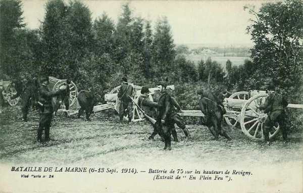 Batterie de 75 sur les hauteurs de Revigny - 37.5 ko