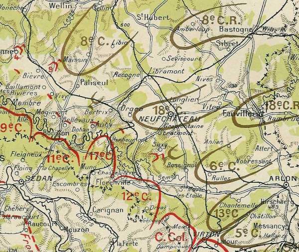 Carte de la bataille de Neufchâteau - 97.6 ko