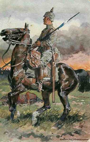Cavalier allemand en tenue de campagne - 36 ko
