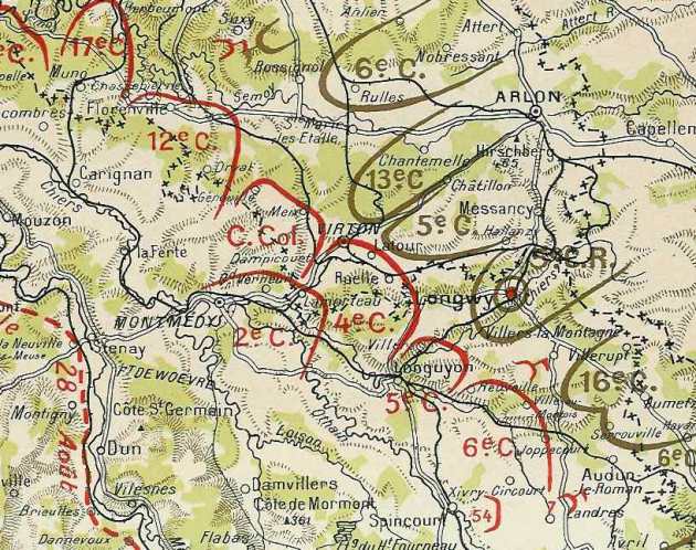 Carte de la bataille de Longwy - 85.8 ko